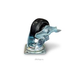 Колеса большегрузные поворотные с тормозом обрезиненные