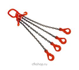 Стропы цепные четырехветвевые с укорачивающими и самозакрывающимися крюками