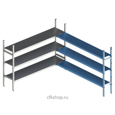 Стеллаж модульный угловой дополнительный POLAIR LOAD.ME INOX 21AL.3IN30.17C