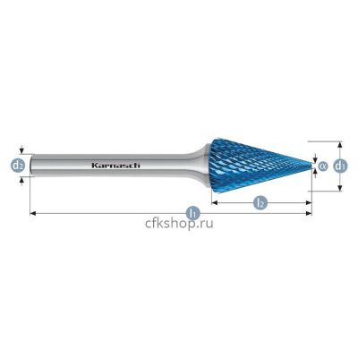 Борфреза конус, покрытие BLUE-TEC, арт.115092040