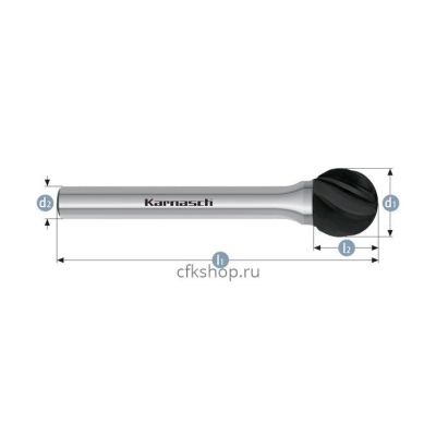Борфреза сфера, покрытие BLACK-TEC, арт.115035020