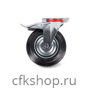 Колесо поворотное резина SCb 93 75 мм с тормозом (N)