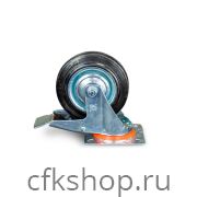 Колесо поворотное резина SCb 63 160 мм с тормозом (N)