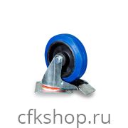 Колесо поворотное резина SRCLb 55 125 мм с тормозом (F)