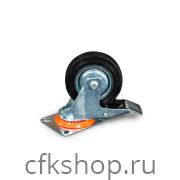 Колесо поворотное резина SCb 42 100 мм с тормозом (N)