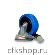 Колесо поворотное резина SRCLb 63 160 мм с тормозом (F)