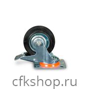 Колесо поворотное резина SCb 42 100 мм с тормозом (Y)