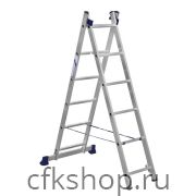Лестница 2-х секционная алюминиевая 2*6