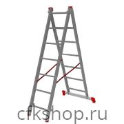 Лестница 2-х секционная алюминиевая 2*7