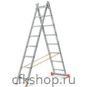 Лестница 2-х секционная алюминиевая 2*8