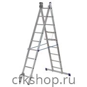 Лестница 2-х секционная алюминиевая 2*9