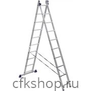 Лестница 2-х секционная алюминиевая 2*10