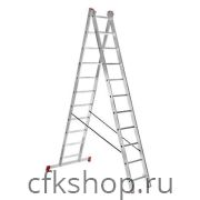 Лестница 2-х секционная алюминиевая 2*12