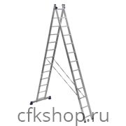 Лестница 2-х секционная алюминиевая 2*13