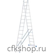 Лестница 2-х секционная алюминиевая 2*14