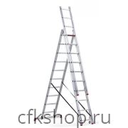 Лестница 3-х секционная алюминиевая 3*10