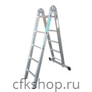 Лестница 2-х секционная алюминиевая шарнирная 2*5