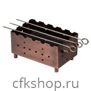 Мангал настольный P.L. Proff Cuisine SG-95136 20,5х12,5х10,5 см с покрытием антик, 3 шампура