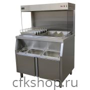 Стол тепловой для картофеля фри Simeco СТ1007 (с 1-ой скобой для совка)