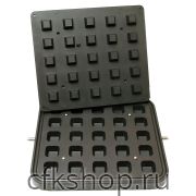 Форма для тарталетницы Kocateq DHTartmatic Plate 37 (квадратные, верхний 40х40 мм, нижний 28х28 мм, 25 шт.)