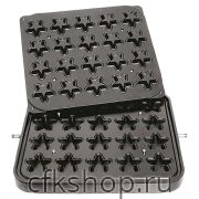 Форма для тарталетницы Kocateq DHTartmatic Plate 25 (звезды, верхний 62х62 мм, нижний 46х46 мм, 20 шт.)