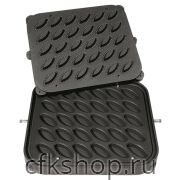 Форма для тарталетницы Kocateq DHTartmatic Plate 15 (овальные, верхний 67х34 мм, нижний 52х20мм, 30 шт.)