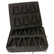 Форма для тарталетницы Kocateq DHTartmatic Plate 44 (треугольные, размер 110х60 мм, высота 19 мм, 14 шт.)