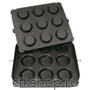 Форма для тарталетницы Kocateq DHTartmatic Plate 14 (круглые, верхний Ø 90 мм, нижний Ø 66 мм, 9 шт.)