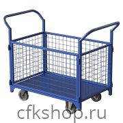 Тележка платформенная MetallCart ТС4 с сетчатыми бортами