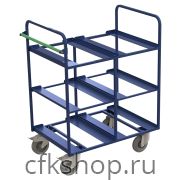 Тележка производственная MetallCart IS01 для перевозки ящиков, усиленная (6 шт.)