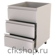 Тумба для раковины или газовой конфорки КАМИК 347056/304 610*610*890 с 2 выдвижными ящиками