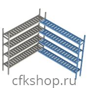 Стеллаж модульный угловой дополнительный POLAIR LOAD.ME POLY 16AL.4PP30.08C