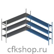 Стеллаж модульный угловой дополнительный POLAIR LOAD.ME INOX 18AL.3IN30.07C