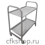 Тележка сервировочная Luxstahl 2 уровня (нерж. сталь)
