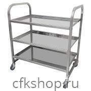 Тележка сервировочная Luxstahl 3 уровня (нерж. сталь)
