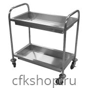 Тележка для сбора посуды Luxstahl 2-х ярусная [A1014, BR-2M]