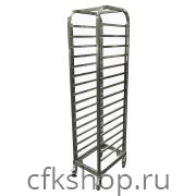 Тележка-шпилька для гастроемкостей ЦМИ Профи ШпП(GN1/1-15)-38/54/180, нерж. колёса Ø100 мм