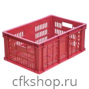 Ящик колбасный Luxstahl 600х400х250 мм перфорированные бока и дно, ПЭНД [ЯК-253]