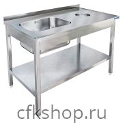 Стол для грязной посуды KAYMAN СПМ-123/1207 ПРАВЫЙ