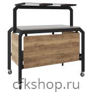 Стол нейтральный КОБОР AN220 black/olovo/diamant