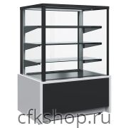 Витрина кондитерская Carboma KC70 VM 0,9-1 Light Техно (9006-9005, черная)