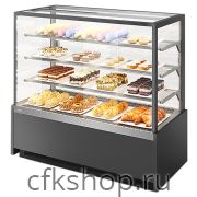 Витрина кондитерская Chilz VETE KUB 130 серый матовый, шлифованная нержавейка