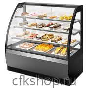 Витрина кондитерская Chilz VETE LUX 130 серый матовый, шлифованная нержавейка