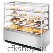 Витрина кондитерская Chilz VETE KUB 130 белый глянец, шлифованная нержавейка