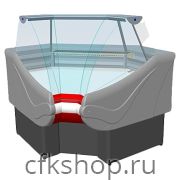 Витрина холодильная ENTECO MASTER ВИЛИЯ УВ 45 ВС (встроенный агрегат) угловая внутренняя с боковинами