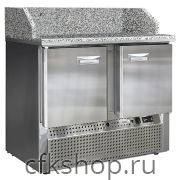 Стол холодильный для пиццы Finist СХСнпцгб-700-2 (нижний холодильный агрегат) с гранитными столешницей и бортами