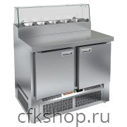 Стол для пиццы HICOLD PZE2-11/GN (1/6H) СО СТЕКЛОМ