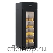 Шкаф холодильный POLAIR CS107 Cheese черный, стеклянная дверь