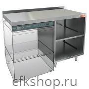 Стол под посудомоечную машину HICOLD НБМСЗОКП-12/7БЛ c левым крылом и бортом