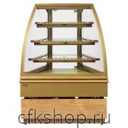 Витрина нейтральная UNIS Georgia III угловая gold